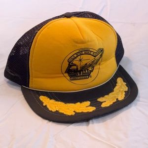 Vintage Gold Wing Embroidered Trucker Hat